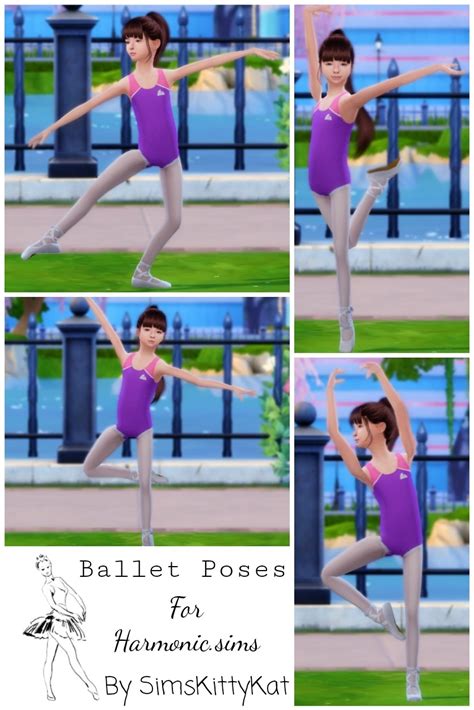 Sims 4 Cc Custom Content Pose Pack Kids Ballet Poses By