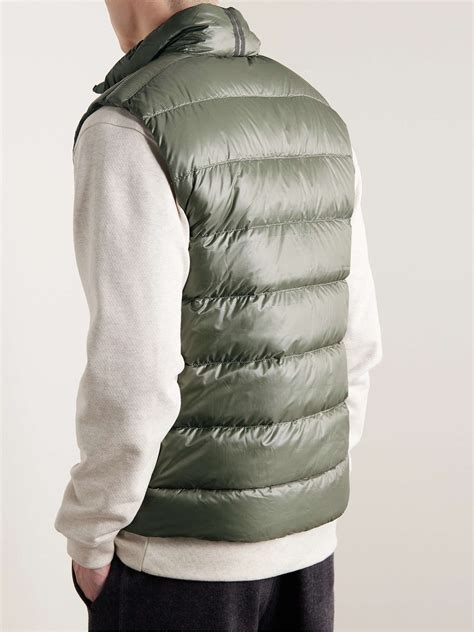 canada goose crofton slim fit quilted recycled nylon ripstop down gilet for men mr porter
