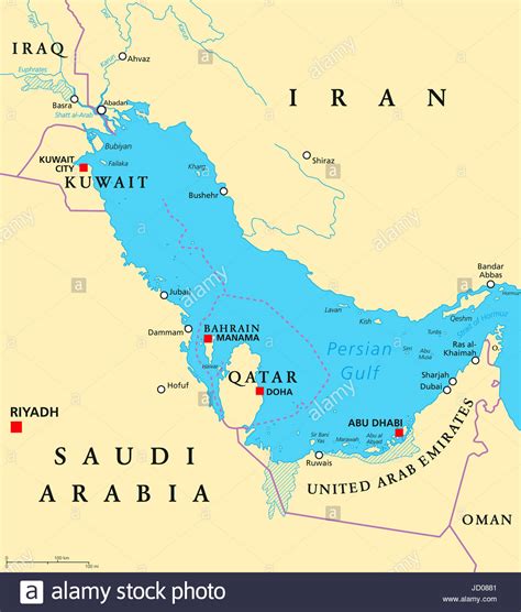 Check spelling or type a new query. Persian Gulf region countries political map. Iran, Iraq ...