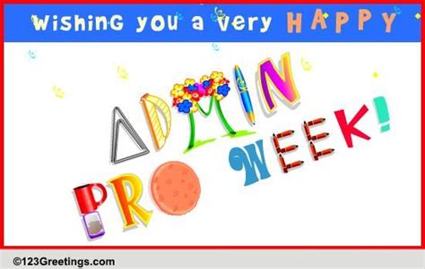 Admin Pro Week Wish Free Administrative Professionals Week Ecards