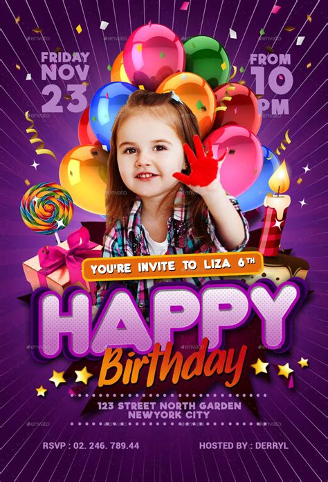 Birthday Invitations Invitation Birthday Card Template 60th Templates
