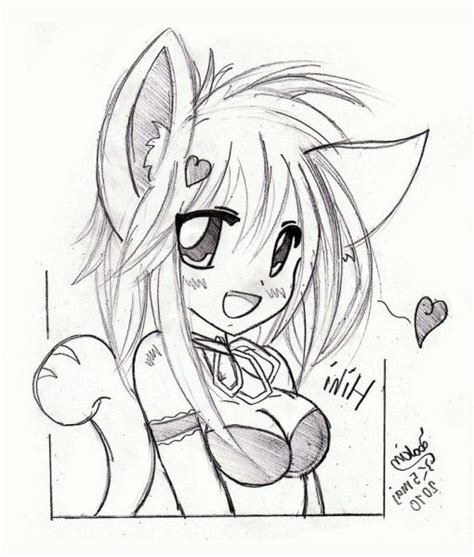 Anime Cat Ears Drawing At Getdrawings Free Download