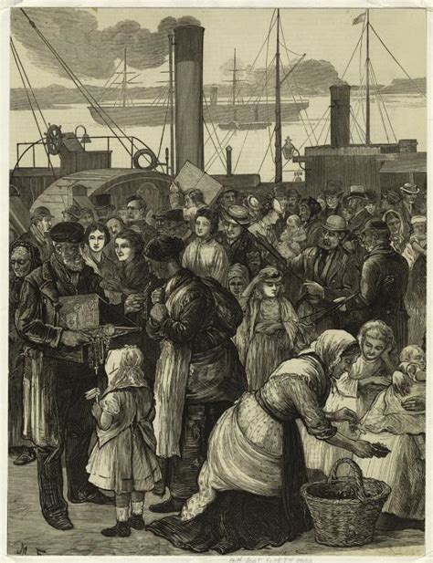 Irish Immigrants Leaving Queenstown Harbor Detail Nypl Digital