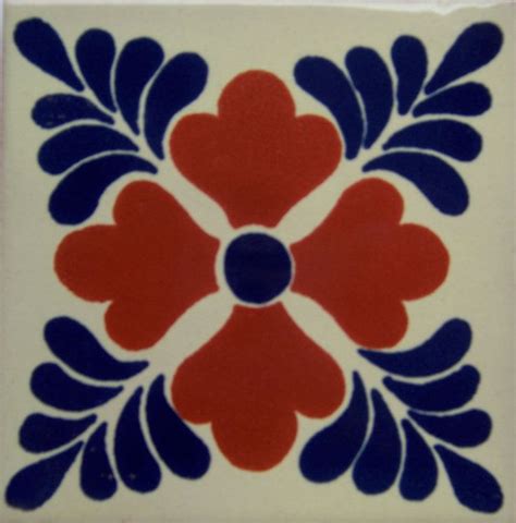 9 Mexican Handcrafted Talavera Ceramic Tile 4x4 C088 For Sale Online