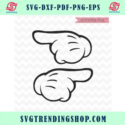 Mickey Mouse Hands Svg Minnie Mouse Hands Pointing Svg And Png Instant