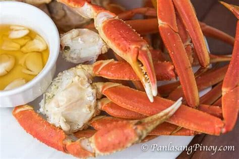 Drain the seafood mixture from the pot, reserving 1 cup of the broth. Steamed Snow Crab Legs Recipe - Panlasang Pinoy