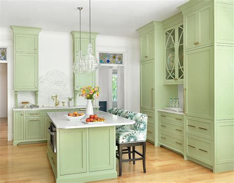 Modern Color Splash Gorgeously Green Kitchen Cabinets That Usher In