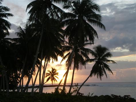 Sunset From Falealupo Village Savaii Island The Western Most Point