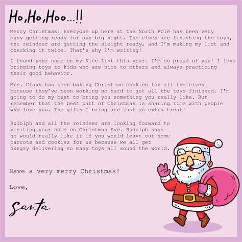 Letters From Santa Christmas 10 Free Pdf Printables Printablee