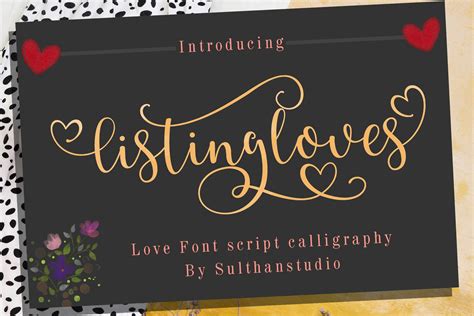 Listing Loves 423280 Cute Calligraphy Font Bundles Wedding Fonts