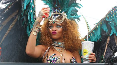 Nearly Naked Rihanna Takes Over Kadooment Day Parade With Best Costume Yet