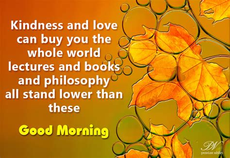 Good Morning Kindness And Love Can Buy You The Whole World Premium
