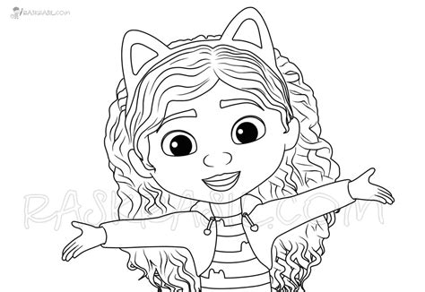 Pretty Gabby Coloring Pages Gabbys Dollhouse Coloring Pages