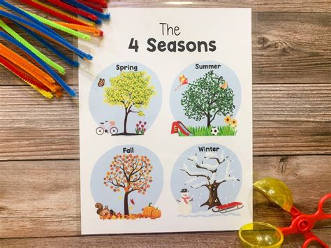 The Four Seasons Printable Spring Summer Autumn Winter Homeschool