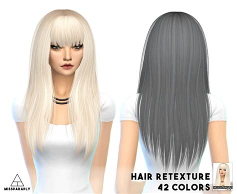 Miss Paraply Hair Retexture Alesso Heartbeat 42 Colors • Sims 4