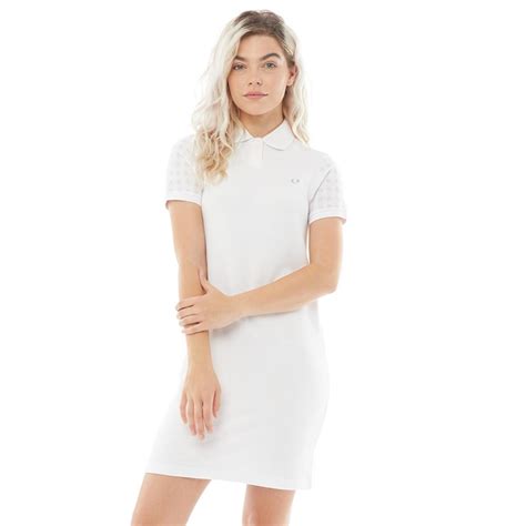 Buy Fred Perry Womens Gingham Pique Dress White