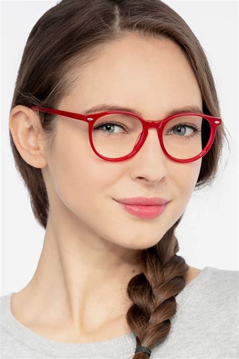 Blink Round Red Glasses For Women Eyebuydirect Eyebuydirect Red