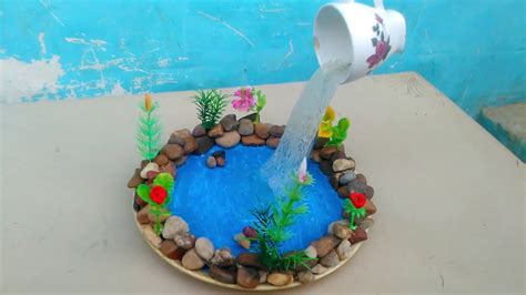Waterfall From Hot Glue Gun And Cup Plate Showpiece Craft Fountain