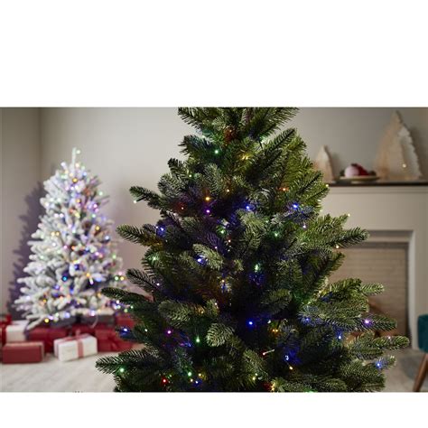 Santas Best Starry Light Cumberland Spruce Christmas Tree Qvc Uk