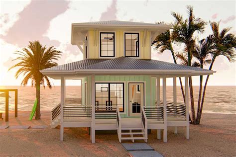 Small Beach Cottage House Plans Square Kitchen Layout