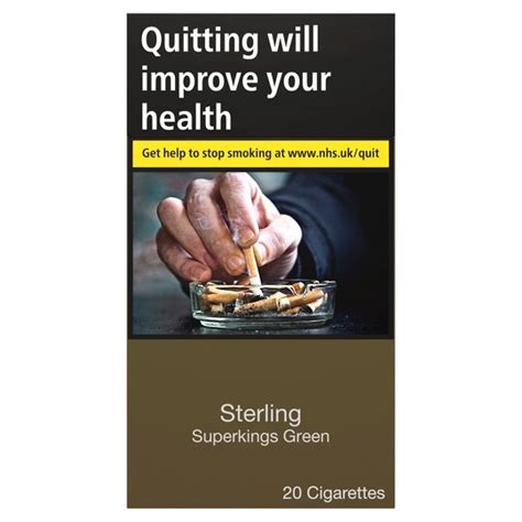 Sterling Superkings Green Cigarettes 20 Pack Tesco Groceries