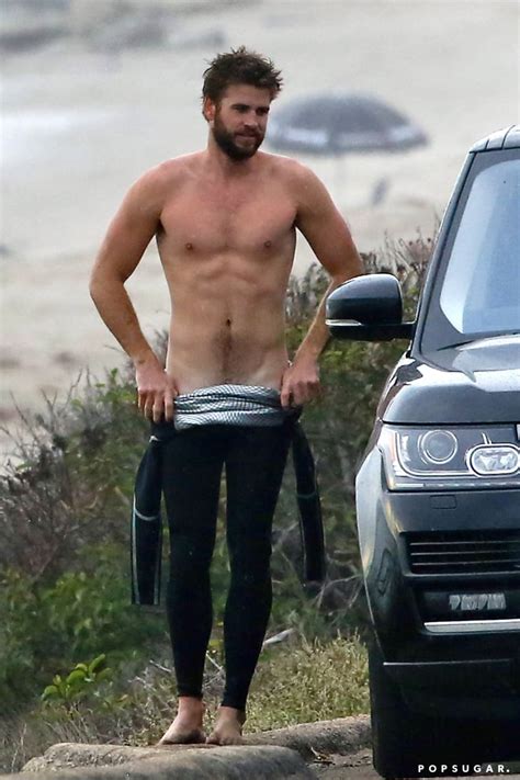 Liam Hemsworth Surfing In Malibu October 2016 POPSUGAR Celebrity Photo 2