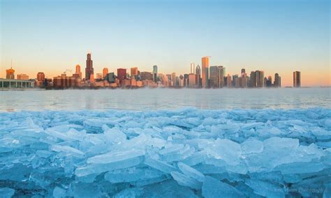 Frozen Chicago Chicago Skyline Chicago Lake Michigan