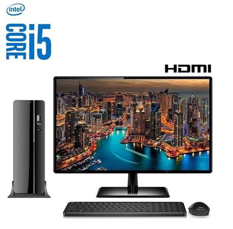 Computador Desktop Completo Com Monitor 195 Hdmi Wifi Intel Core I5