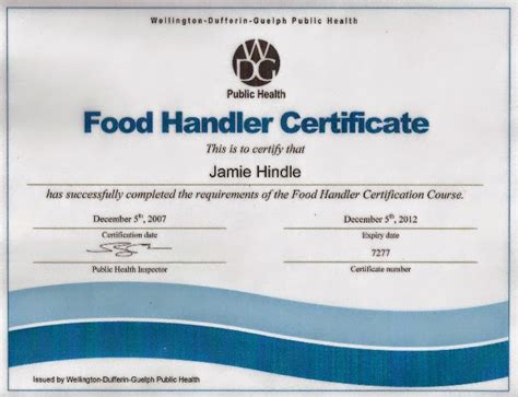 Current california law require food businesses to have their employees certified in food handler card and food manager certification. Food Handler Training Certificate - Health And Safety Come First #BurgerWorld