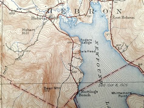 Antique Newfound Lake New Hampshire 1930 Us Geological Survey Etsy