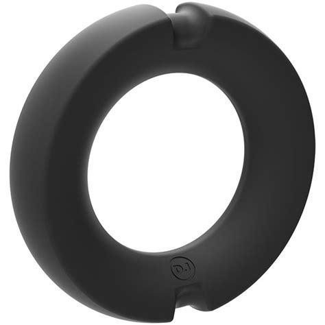 dj2402 20 bx hybrid silicone covered metal cock ring 50mm honey s place