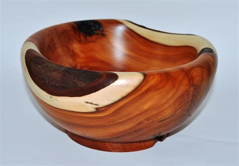 Turned Wooden Yew Bowl