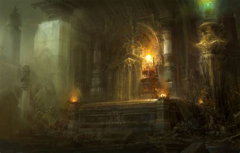 Remains Of The Grand Underground Temple Fantasy Dark Image Windows
