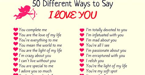 100 Different Ways To Say I Love You Other Ways To Say I Love You Words Learn English