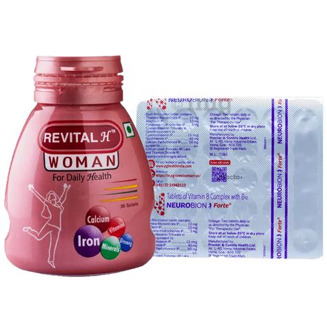 Combo Pack Of Revital H For Woman Tablet And Neurobion Forte Tablet Buy Combo Pack Of 2 0 Packs