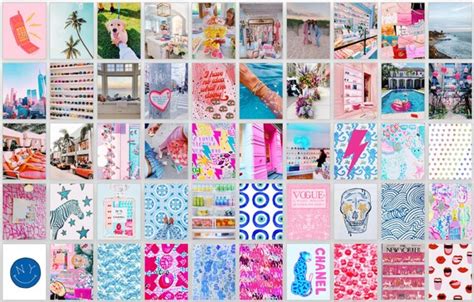 Preppy Aesthetic Wall Collage Set Of 50 Posters Etsy