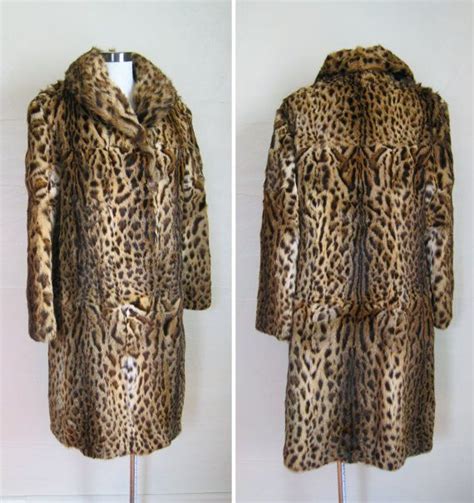 rare spotted fur coat leopard ocelot real fur by guermantesvintage leopard fur coat coat