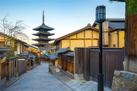 Yasaka Pagoda And Kyoto Ancient Street In Kyoto Japan Stock Photo