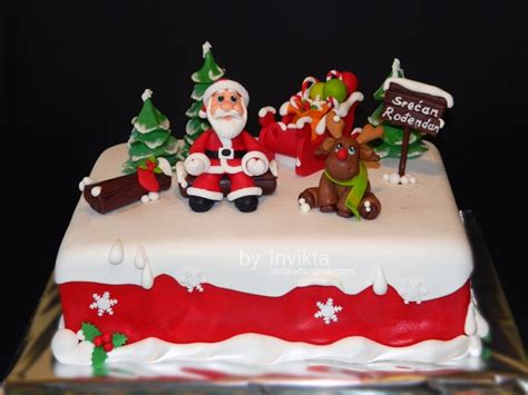 Baking from scratch since 1992. Christmas Themed Birthday Cake - CakeCentral.com