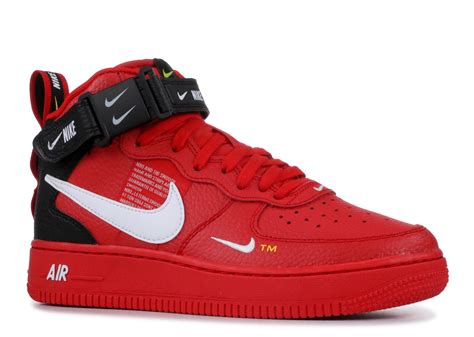 Nike Air Force 1 Mid Utility Lv8 University Red Black Av3803 600 Seprun