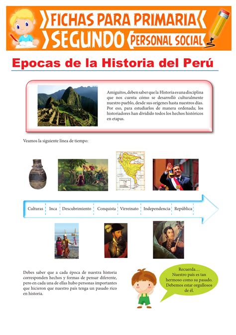 Etapas De La Historia Del Peru Para Segundo Grado De Primaria Images