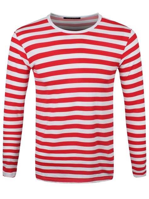 New Striped Red And White Long Sleeved T Shirt Ebay