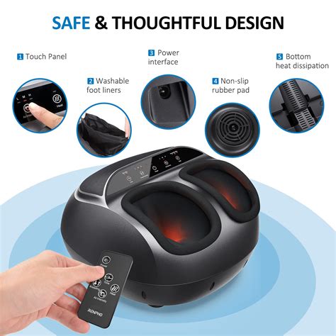 Buy Renpho Foot Massager Machine With Remote Upgraded Full Cover Heat Shiatsu Deep Kneading
