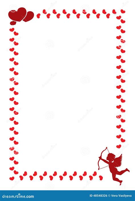 A Border For The Valentines Day Stock Vector Image 48548326