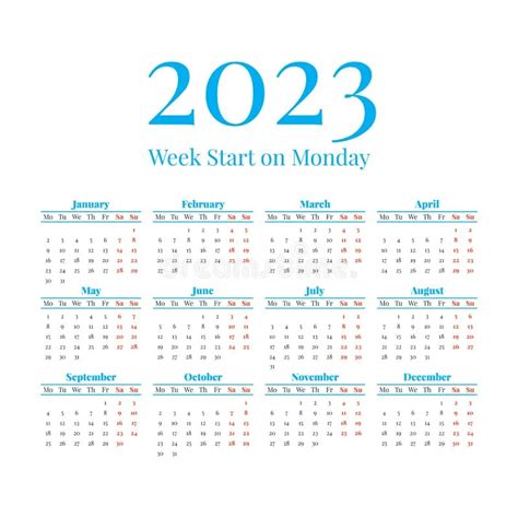 2023 Calendar With Week Numbers Printable