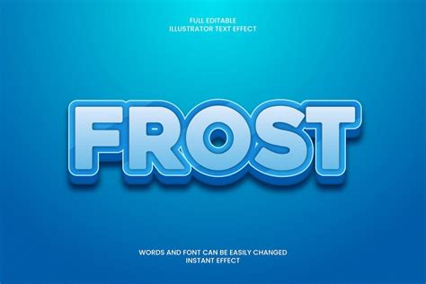 Premium Vector Frost Text Effect