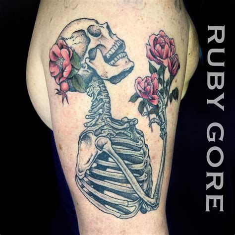 Share 81 Skeleton Flower Tattoo In Cdgdbentre
