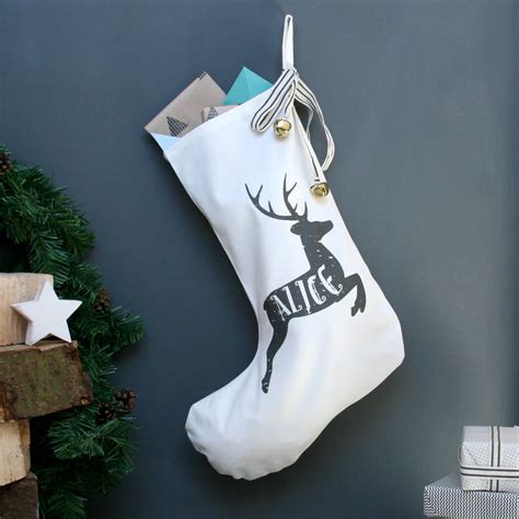 Personalised Reindeer Name Christmas Stocking By Modo Creative