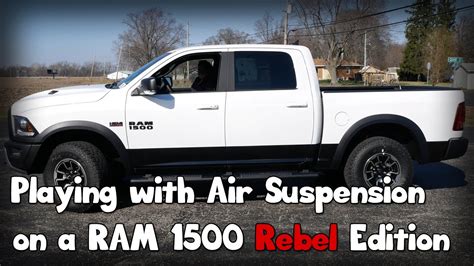 Playing With The Air Suspension On A Ram 1500 Rebel Edition Youtube