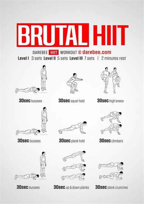 Brutal HIIT Workout Hiit Workouts For Beginners Hiit Workouts For Men Hiit Workout